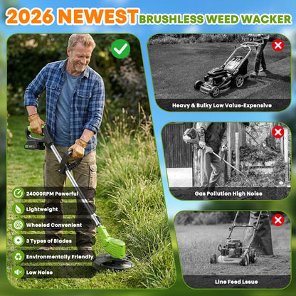 3-in-1 Cordless Grass Trimmer & Edger