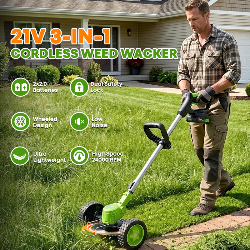 3-in-1 Cordless Grass Trimmer & Edger