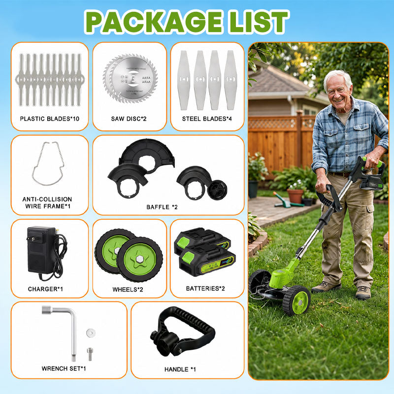 3-in-1 Cordless Grass Trimmer & Edger