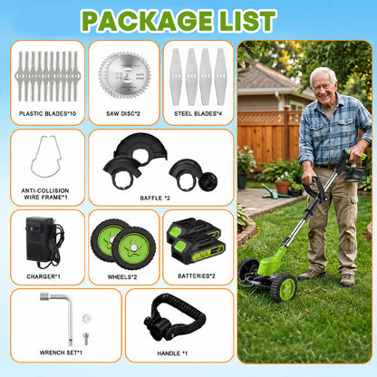 3-in-1 Cordless Grass Trimmer & Edger